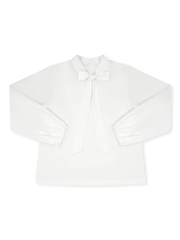 Beatrice Bow Blouse - Classic White