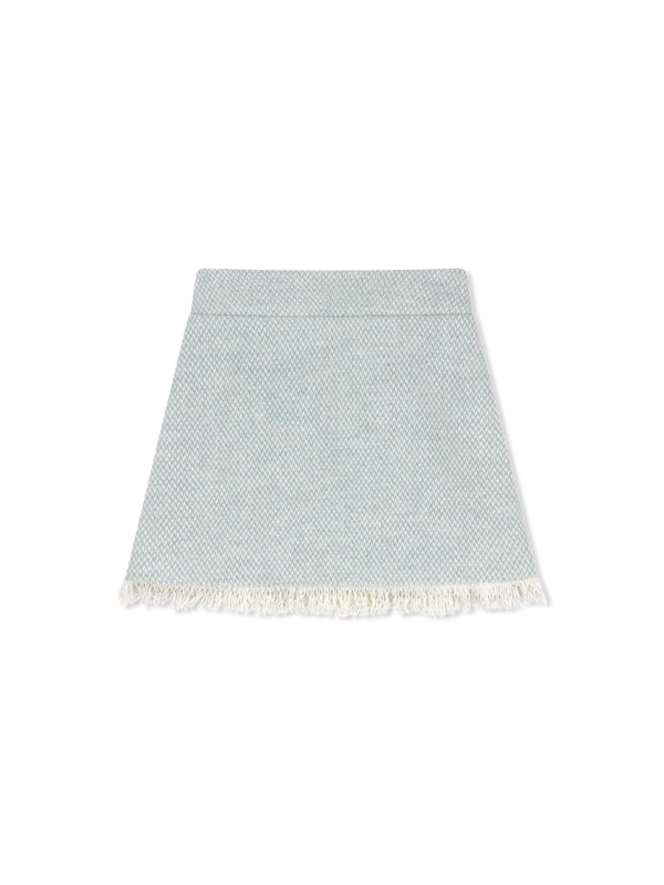 Kensington Fringe Skirt - River Tweed