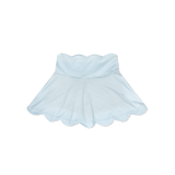 Zoe Scallop Skort - Cotton Candy Blue Ministripe