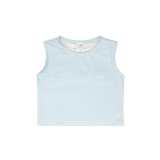 Maggie Mid-Rise Tank - Cotton Candy Blue Ministripe