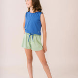Maggie Mid-Rise Tank - Baton Rouge Blue