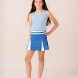 Courtney Skort - Baton Rouge Blue, Pure Coconut
