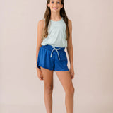 Rory Razorback Tank - Pistachio Green Ministripe