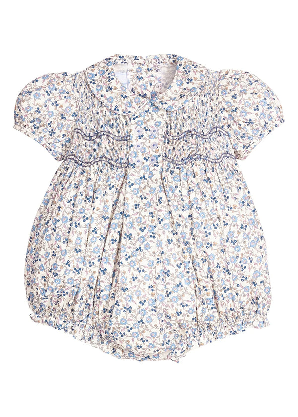 Smocked Bridget Bubble - Wisteria Floral