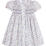 Smocked Bridget Dress - Wisteria Floral