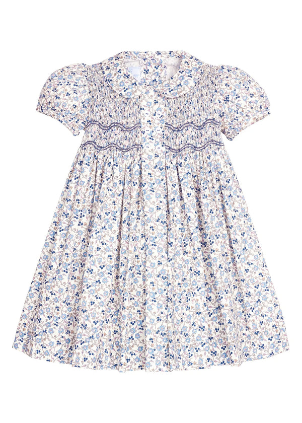 Smocked Bridget Dress - Wisteria Floral