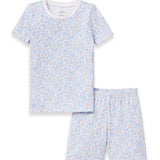 Kid's Pima Snug Fit Short Set in Fleur Blanche