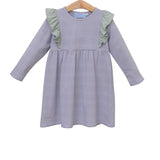 Madison Dress - Dusty Blue Stripe/ Sage