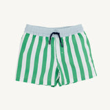 Turtle Bay Swim Trunks Kiawah Kelly Green Stripe