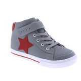 Riley Gray/ Red Leather Shoe