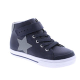 Riley Navy/ Gray Leather Shoe