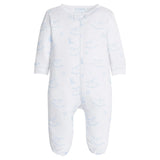 Zippered Footie - Blue Rocking Horse