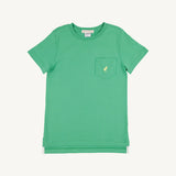 Carter Crewneck Gibson Island Green with Lake Worth Yellow Stork