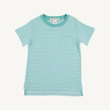 Carter Crewneck Turks Teal Stripe