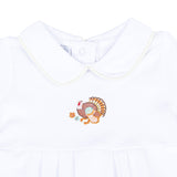 Thanksgiving Blessings Ivory Emb Collared S/S Boy Bubble