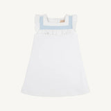 Darla Dress Worth Avenue White with Buckhead Blue