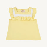 Darla Day Top Lake Worth Yellow/ Worth Avenue White