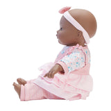 Baby Cuddles Doll with Pink Floral, Dark Skin Tone