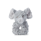 Elegant Baby Plush Rattle- Fuzzy Elephant