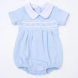 Hazel and Hudson Smocked Collared Bubble