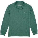 Boys Harrison Pocket Polo Long Sleeve Hunter Green