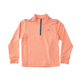 Boys PRO Performance 1/4 Zip Pullover, Crabapple YD Stripe