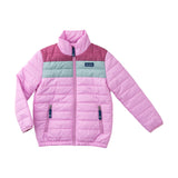 Girls Puffer Jacket, Orchid Colorblock