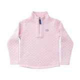 Girls Quilted Zip Pullover, Pink Tulle