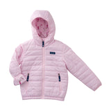 Girls Hooded Puffer Jacket, Pink Tulle