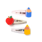 Pencils Vibrant Colors and Apple Snap Clips