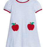 Apple Applique Pocket Dress