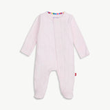 Love Lines Pink Pointelle Footie