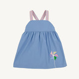 Macy Drew Dress Park City Periwinkle & Woodstock Park Plaid with Pinwheel
