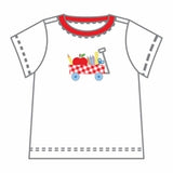 School Wagon Applique Playsuit