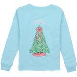 Girls Merry And Bright LS Powder Blue