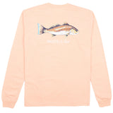 Boys Redfish Long Sleeve Melon Tee