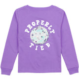 Girls Disco Ball LS Light Purple
