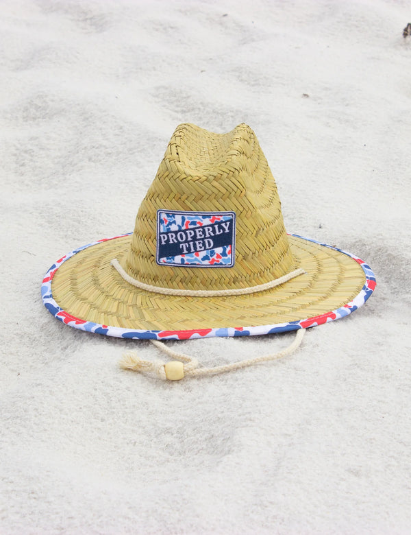 Cabo Straw Hat Americana Camo