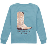 Girls Cowgirl Boot LS Coastal Sky