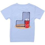 Boys Performance Tee SS Baseball Bucket Light Blue