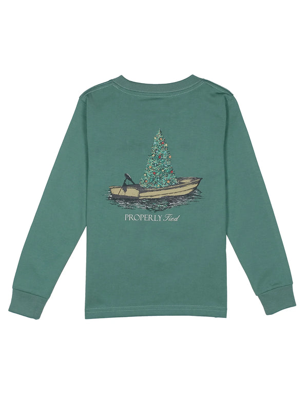 Boys Jolly Boat LS Marine Green