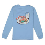 Boys Milk And Cookies LS Light Blue