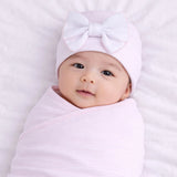 Mini Stripes Bow Hat Pink