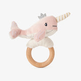 Elegant Baby Narwhal Ring Rattle