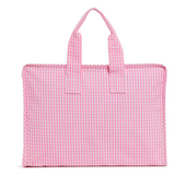 Overnite Tote- Gingham Pink