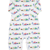 Long Sleeve Patton Play Romper Chatham Choo Choo