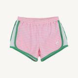 Prepletic™ Shimmy Shake Shorts Pier Party Pink Stripe with Gibson Island Green