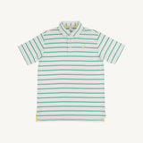 Prim & Proper Polo Gibson Island Green Stripe with Lake Worth Yellow Stork