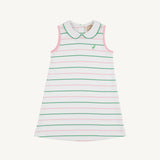 Sleeveless Maude's Peter Pan Collar Dress Tradd Street Stripe with Pier Party Pink