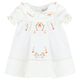 Sophie & Lucas Pumpkin Ruffle Dress White/ Blue